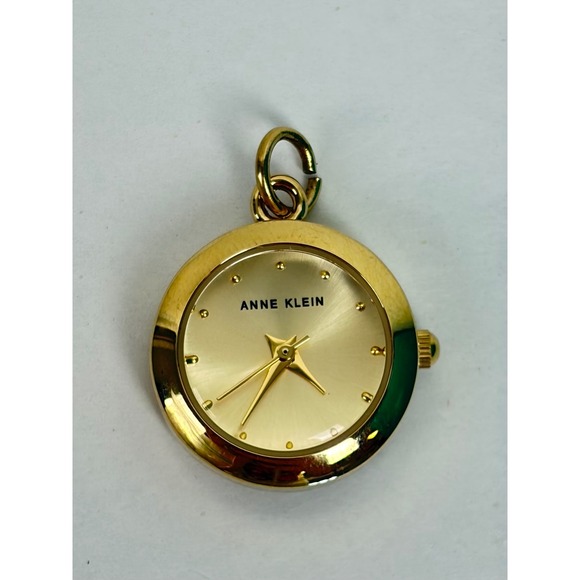 Anne Klein Accessories - Anne Klein Pendant Watch Charm Gold Tone Vintage Style Japan Movement Round